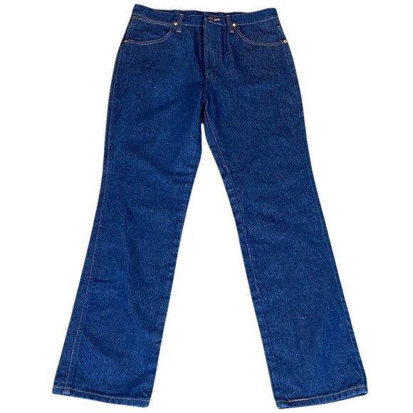 New w/o Tag Wrangler Men's Rigid Slim Cowboy Cut Jeans 33 x 33" 100% Cotton #52X - Picture 2 of 7